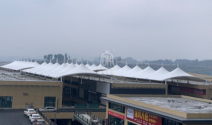 仁懷國(guó)際汽車(chē)城三期商業(yè)街通道膜結(jié)構(gòu)  